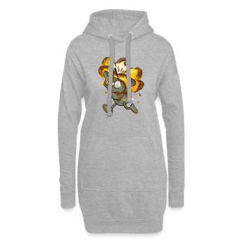 Fourmi ouvrière zombie - Sweat-shirt à capuche long Femme - gris chiné - Devant