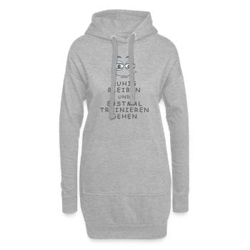 Trainieren gehen - Hoodie-Kleid - Grau meliert - Vorne
