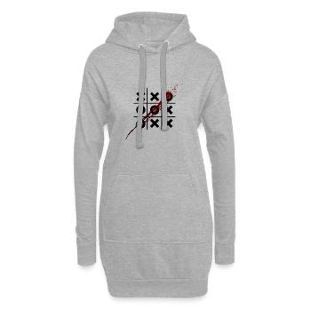 Tic Tac Toe - Hoodie-Kleid - Grau meliert - Vorne
