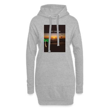 Coucher de soleil - Sweat-shirt à capuche long Femme - gris chiné - Devant