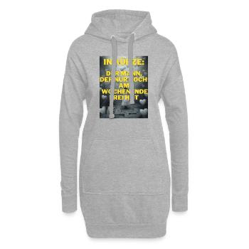 Junggesellenabschied T Shirt Lustige Sprüche - Hoodie-Kleid - Grau meliert - Vorne