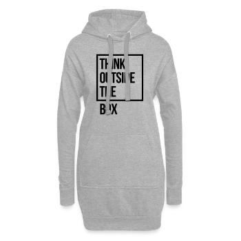 THINK OUTSIDE THE BOX - Sweat-shirt à capuche long Femme - gris chiné - Devant