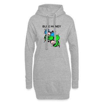 Bienen - Hoodie-Kleid - Grau meliert - Vorne