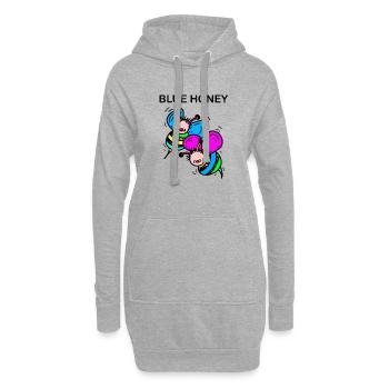 Bienen - Hoodie-Kleid - Grau meliert - Vorne