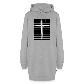Kreuz 2 - Hoodie-Kleid - Grau meliert - Vorne
