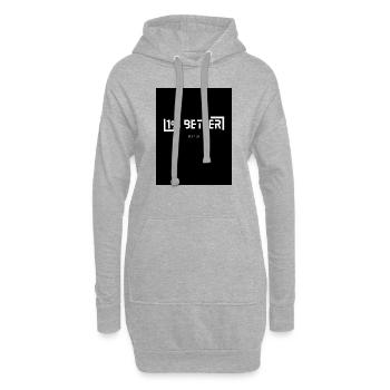 1% BESSER - jeden Tag - Hoodie-Kleid - Grau meliert - Vorne