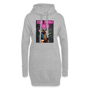 Its a Quokka Party - Hoodie-Kleid - Grau meliert - Vorne