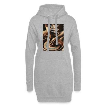 Crafted by Hand - Hoodie Dress - heather grey - Front