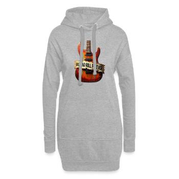 Rock and Roll pour toujours - Sweat-shirt à capuche long Femme - gris chiné - Devant