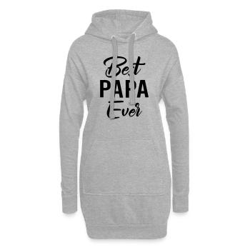 bester Papa aller Zeiten - Hoodie-Kleid - Grau meliert - Vorne