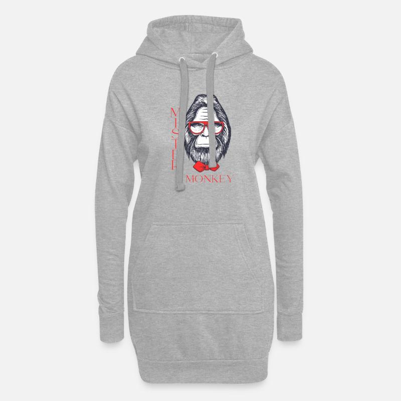 Mister Monkey - Hoodie-Kleid - Grau meliert