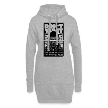 Face-Off Cyberpunk Avenger - Hoodie-Kleid - Grau meliert - Vorne