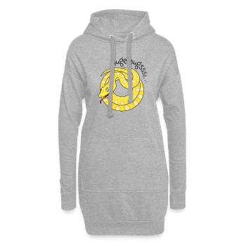 Enge Umarmungen von Python erhältlich! - Hoodie-Kleid - Grau meliert - Vorne