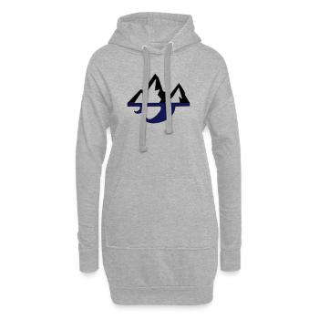 Mountain & wave - Sweat-shirt à capuche long Femme - gris chiné - Devant