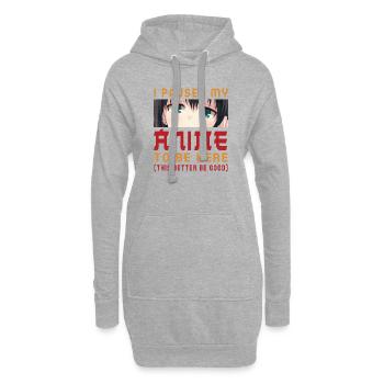 I Paused My Anime To Be Here Otaku Anime Lovers - Hoodie Dress - heather grey - Front