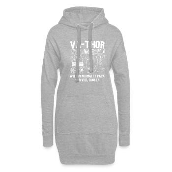 Vathor Papa Vater - Hoodie-Kleid - Grau meliert - Vorne