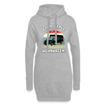 ICH WILL IN DIE NATUR ABER NUR MIT WOHNWAGEN - Hoodie-Kleid - Grau meliert - Vorne