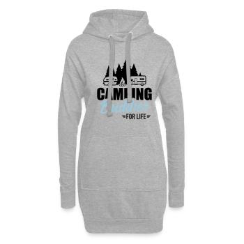Campeur - Sweat-shirt à capuche long Femme - gris chiné - Devant
