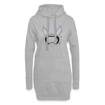 Skihase - Hoodie-Kleid - Grau meliert - Vorne