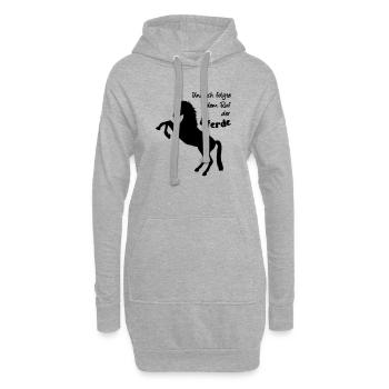 Ruf der Pferde Pferd Reiter Tier Reiten Geschenk - Hoodie-Kleid - Grau meliert - Vorne