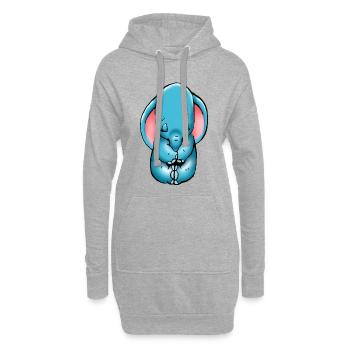 Elefantenbaby - Hoodie-Kleid - Grau meliert - Vorne