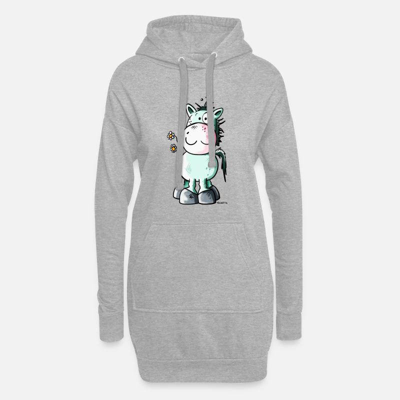 Das Pferd - Hoodie-Kleid - Grau meliert