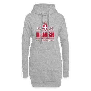 DANOIS - DANEMARK - Sweat-shirt à capuche long Femme - gris chiné - Devant