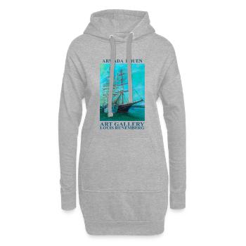 ARMADA ROUEN LOUIS RUNEMBERG - Sweat-shirt à capuche long Femme - gris chiné - Devant