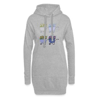 schubkarren 4fach - Hoodie-Kleid - Grau meliert - Vorne