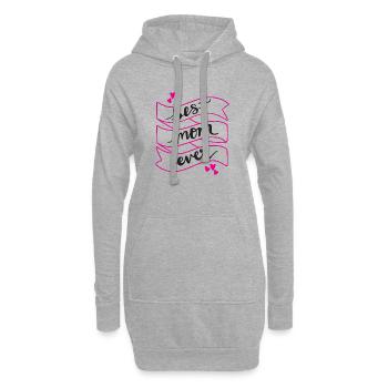 Beste Mutter aller Zeiten - Hoodie-Kleid - Grau meliert - Vorne