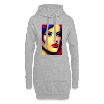 Beauté - Sweat-shirt à capuche long Femme - gris chiné - Devant