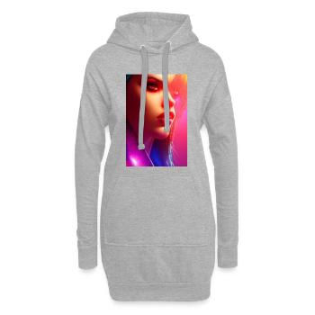 Beauté - Sweat-shirt à capuche long Femme - gris chiné - Devant