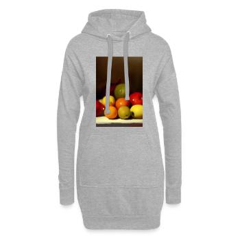 Fruit - Sweat-shirt à capuche long Femme - gris chiné - Devant