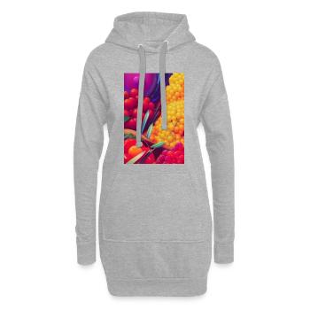 Fruit - Sweat-shirt à capuche long Femme - gris chiné - Devant