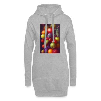 Fruit - Sweat-shirt à capuche long Femme - gris chiné - Devant