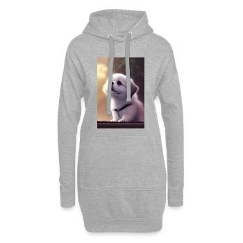 Baby Hund - Hoodie-Kleid - Grau meliert - Vorne