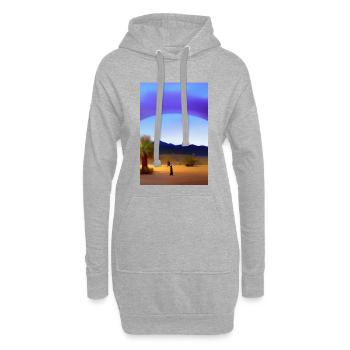 Arabische Wüste - Hoodie-Kleid - Grau meliert - Vorne
