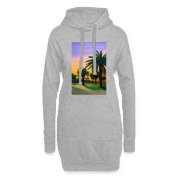Arabische Wüste - Hoodie-Kleid - Grau meliert - Vorne