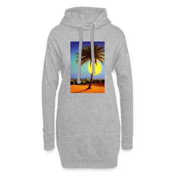 Arabische Wüste - Hoodie-Kleid - Grau meliert - Vorne