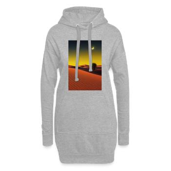 Arabische Wüste - Hoodie-Kleid - Grau meliert - Vorne
