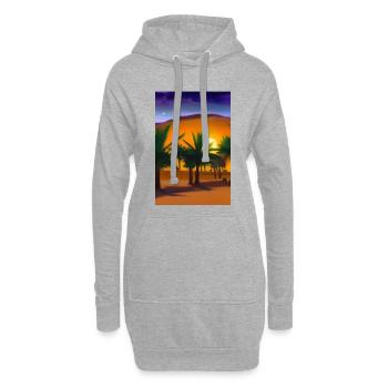 Arabische Wüste - Hoodie-Kleid - Grau meliert - Vorne