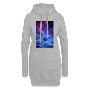 Galaxie Bild - Hoodie-Kleid - Grau meliert - Vorne