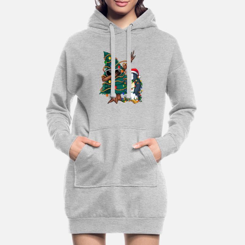 Dapping Tannenbaum -Dapping Weihnachtspullover Hoodie-Kleid