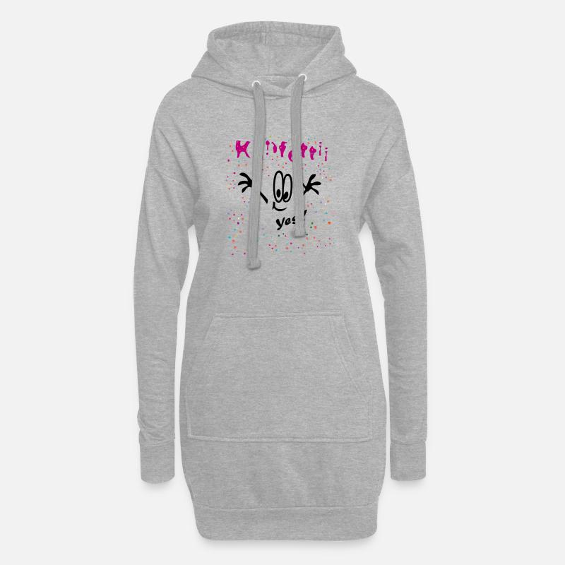 Konfetti Karneval Comic - Hoodie-Kleid - Grau meliert