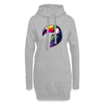 Toucan - Sweat-shirt à capuche long Femme - gris chiné - Devant