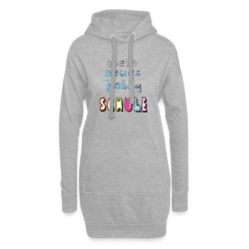 Écolier Enfant - Sweat-shirt à capuche long Femme - gris chiné - Devant
