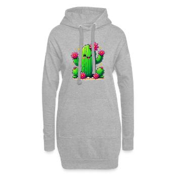 Cactus - Sweat-shirt à capuche long Femme - gris chiné - Devant