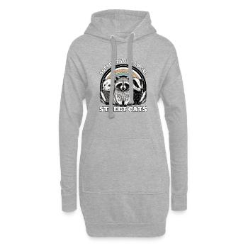 SOUTENEZ VOS CHATS DES RUES LOCAUX - Sweat-shirt à capuche long Femme - gris chiné - Devant