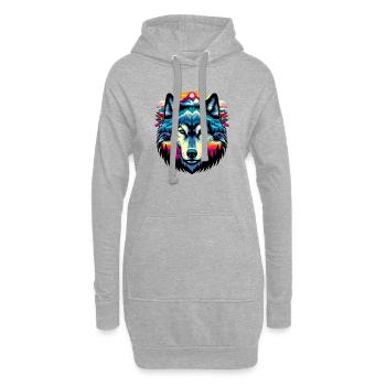 Wolf - Hoodie-Kleid - Grau meliert - Vorne