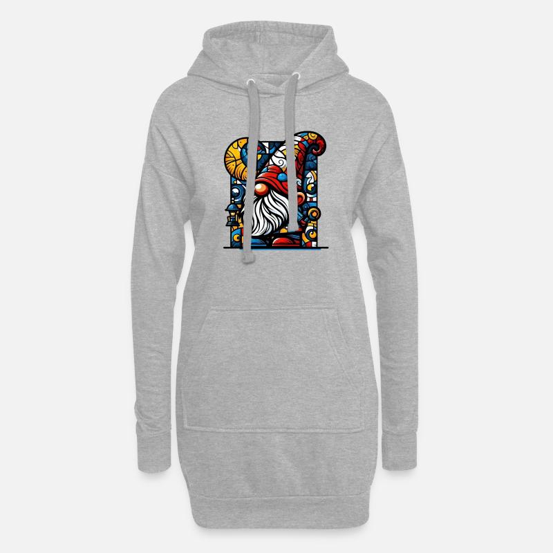 Gnom - Hoodie-Kleid - Grau meliert